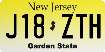 NJ license plate J18ZTH