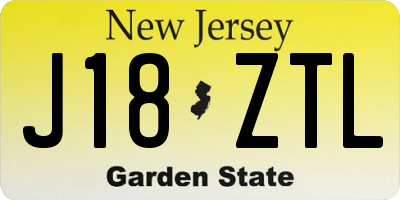 NJ license plate J18ZTL