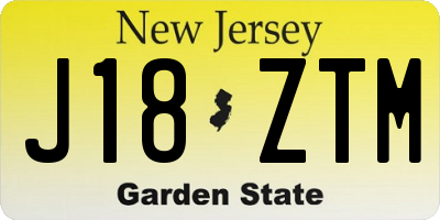 NJ license plate J18ZTM