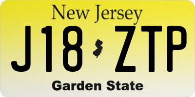 NJ license plate J18ZTP