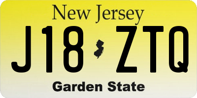 NJ license plate J18ZTQ