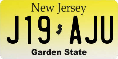NJ license plate J19AJU