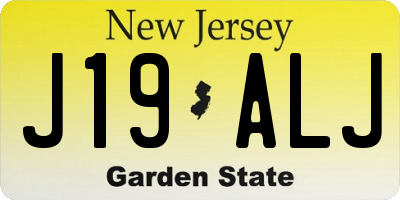 NJ license plate J19ALJ