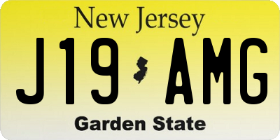 NJ license plate J19AMG