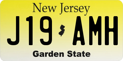 NJ license plate J19AMH