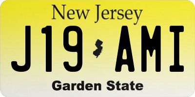 NJ license plate J19AMI