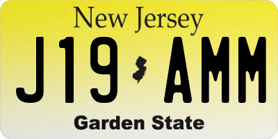 NJ license plate J19AMM
