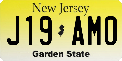 NJ license plate J19AMO