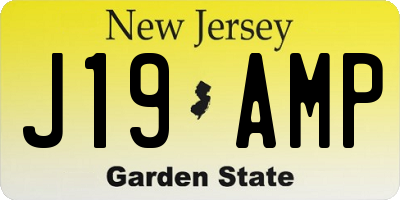 NJ license plate J19AMP
