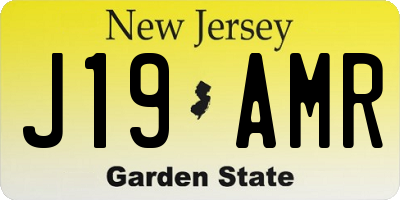 NJ license plate J19AMR