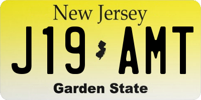 NJ license plate J19AMT