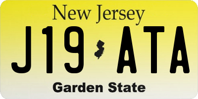 NJ license plate J19ATA