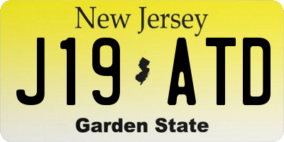 NJ license plate J19ATD