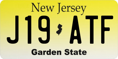 NJ license plate J19ATF