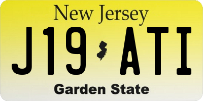 NJ license plate J19ATI
