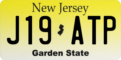 NJ license plate J19ATP