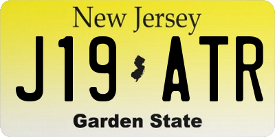 NJ license plate J19ATR