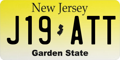 NJ license plate J19ATT