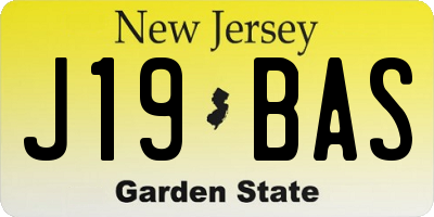 NJ license plate J19BAS