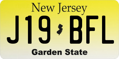 NJ license plate J19BFL