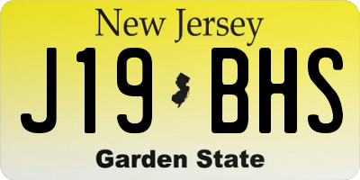 NJ license plate J19BHS
