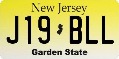 NJ license plate J19BLL