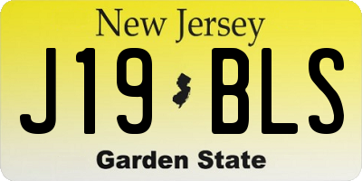 NJ license plate J19BLS