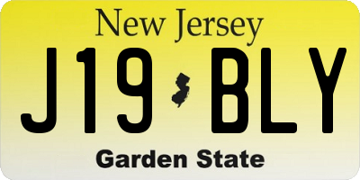 NJ license plate J19BLY