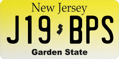 NJ license plate J19BPS