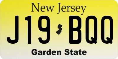 NJ license plate J19BQQ
