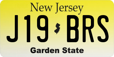 NJ license plate J19BRS