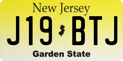 NJ license plate J19BTJ
