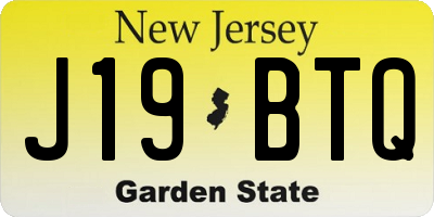 NJ license plate J19BTQ