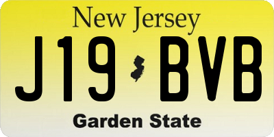 NJ license plate J19BVB