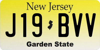 NJ license plate J19BVV