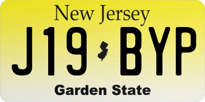 NJ license plate J19BYP