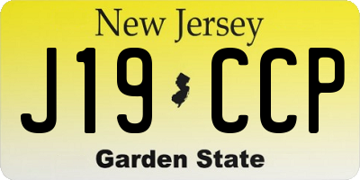 NJ license plate J19CCP
