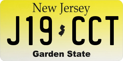 NJ license plate J19CCT