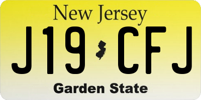 NJ license plate J19CFJ