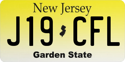 NJ license plate J19CFL