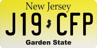 NJ license plate J19CFP