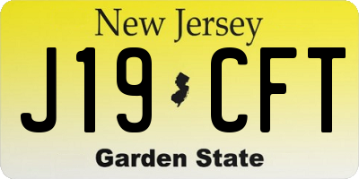 NJ license plate J19CFT