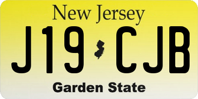 NJ license plate J19CJB