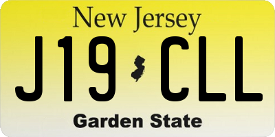 NJ license plate J19CLL