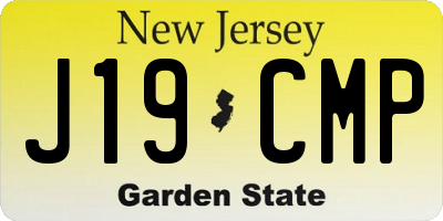 NJ license plate J19CMP