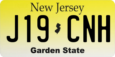 NJ license plate J19CNH