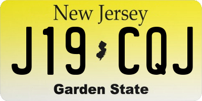 NJ license plate J19CQJ