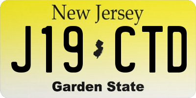 NJ license plate J19CTD