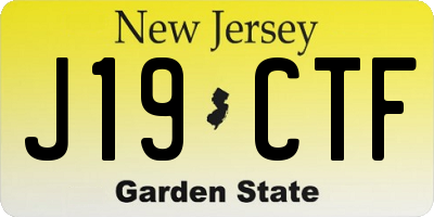 NJ license plate J19CTF