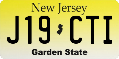 NJ license plate J19CTI